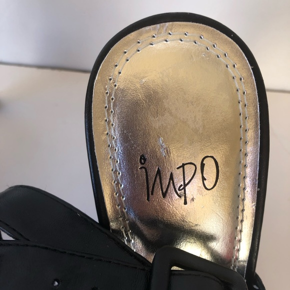 Brand New Impo Black Faux Snakeskin Strap Heels - Picture 4 of 7